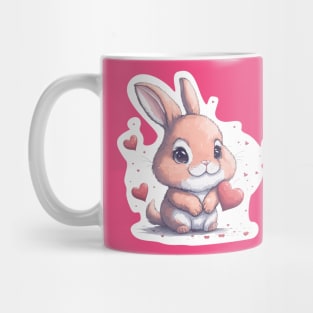 Minimal Cute Baby Rabbit Mug